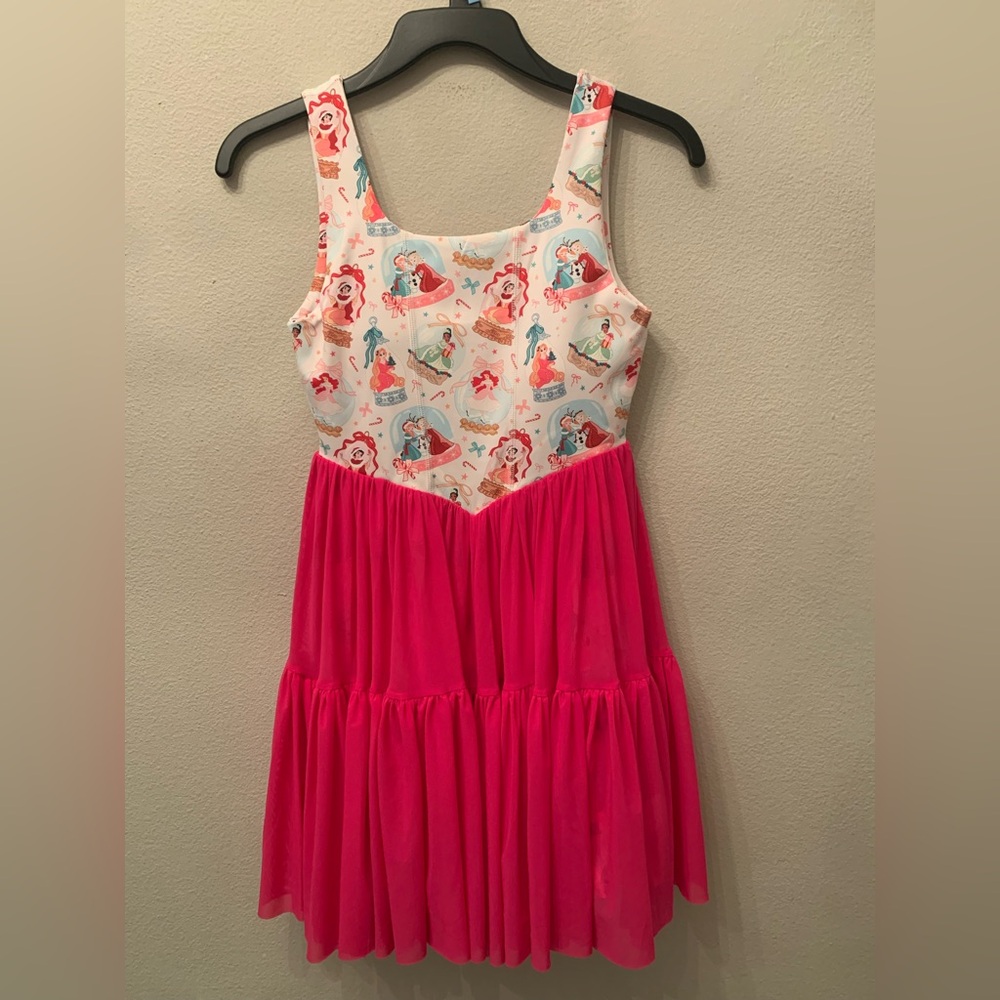 Women’s Activewear Mesh Tank Dress Princess Snow Globes
